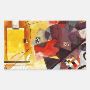 Sticker Rectangulaire Kandinsky jaune bleu