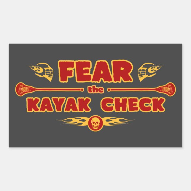 Sticker Rectangulaire Kayak Check (Devant)