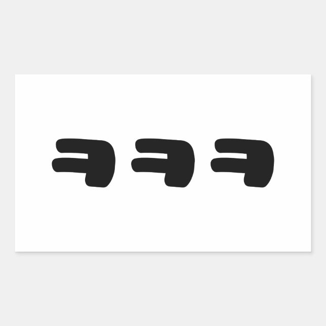 Sticker Rectangulaire KEKEKEKE ㅋ ㅋ ㅋ coréen Slang (Devant)