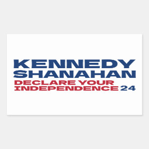Sticker Rectangulaire Kennedy et Shanahan 2024 Slogan Pin Button