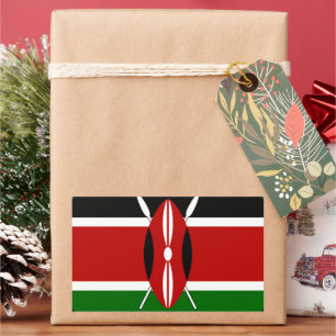 Sticker Rectangulaire Kenya Drapeau Art - Patriotique & Design Moderne