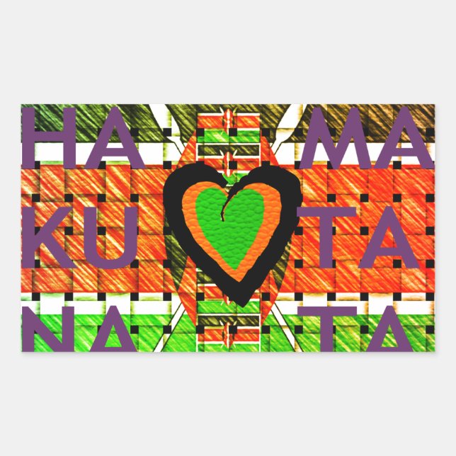 Sticker Rectangulaire Kenya : Toute l'Afrique dans un pays - Drapeau tis (Devant)