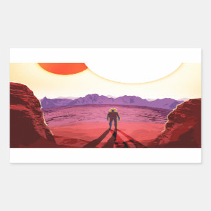 Sticker Rectangulaire Kepler Space Voyage Destination Planète Aventure