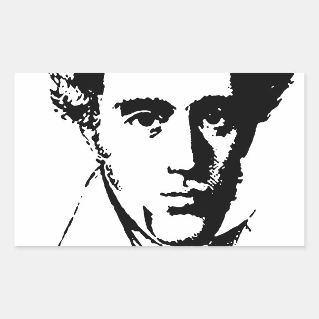 Sticker Rectangulaire Kierkegaard (Devant)