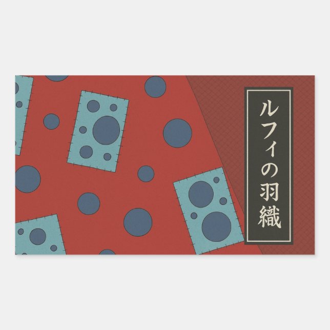 Sticker Rectangulaire kimino luffy (Devant)