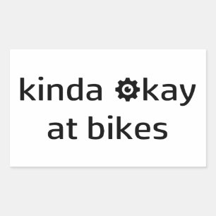 Sticker Rectangulaire Kinda OK Pour Les Vélos