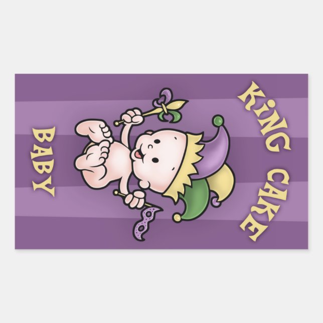 Sticker Rectangulaire King Cake Baby (Devant)