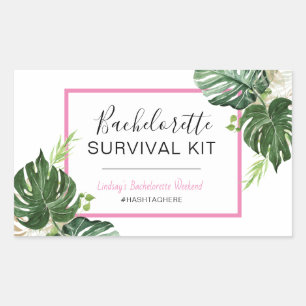 Sticker Rectangulaire Kit de Survie Enterrement de Vie de Jeune Fille