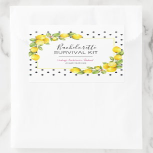 Sticker Rectangulaire Kit de Survie Lemon Bachelorette