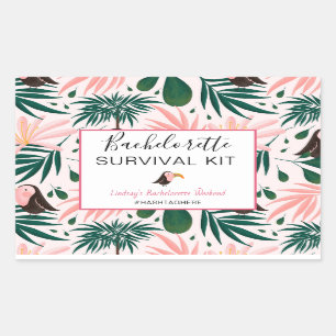Sticker Rectangulaire Kit de survie pour bachelorette