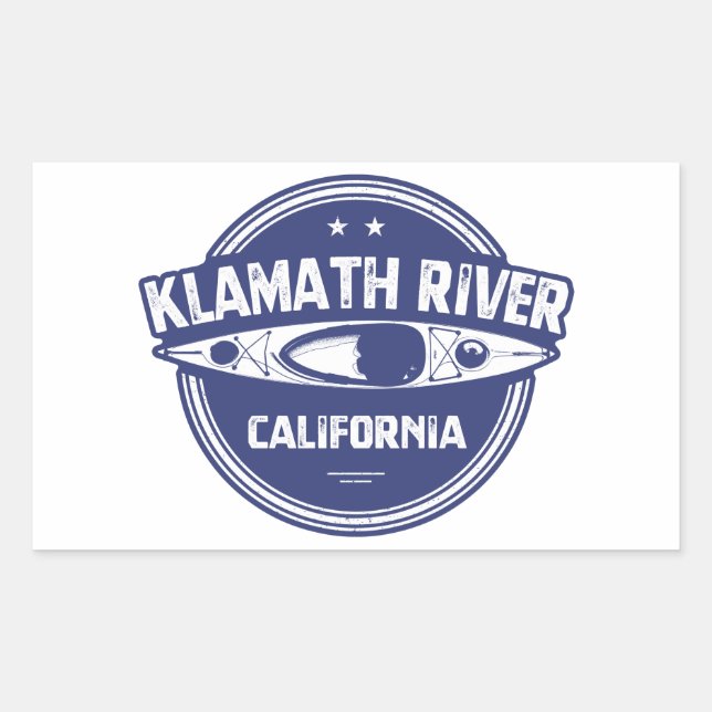 Sticker Rectangulaire Klamath River, Californie (Devant)