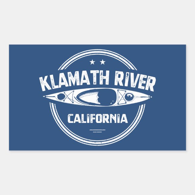 Sticker Rectangulaire Klamath River, Californie (Devant)