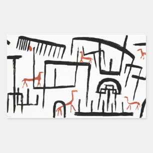 Sticker Rectangulaire Klee - Animaux dans un boîtier