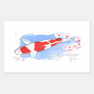 Sticker Rectangulaire Kohaku Koi