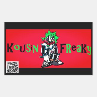 Sticker rectangulaire Kousin Freaky