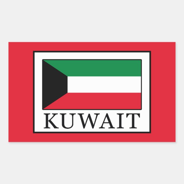 Sticker Rectangulaire Koweït (Devant)