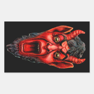 Sticker Rectangulaire Krampus Vintage