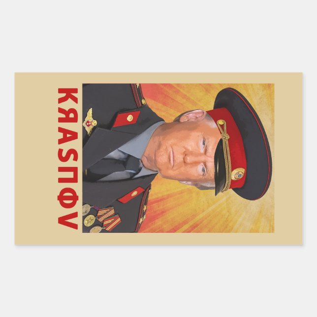 Sticker Rectangulaire Krasnov Trump (Devant)