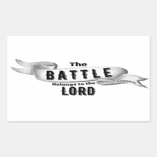 Sticker Rectangulaire La Bataille Appartient Au Seigneur