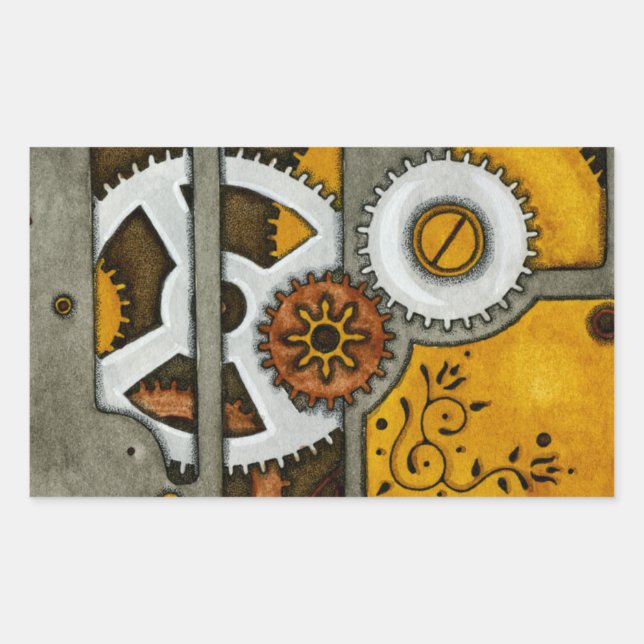 Sticker Rectangulaire La boîte (Devant)