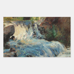 Sticker Rectangulaire La cascade par John Henry Twachtman