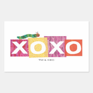 Sticker Rectangulaire La Caterpillar Très Affamée   XOXO