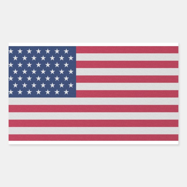 Sticker Rectangulaire La collection classique d'origine American Flag (Devant)