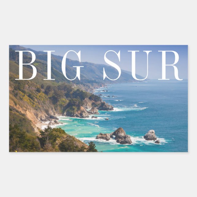 Sticker Rectangulaire La côte de Big Sur Californie (Devant)