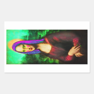 Sticker Rectangulaire la dame Mona Lisa