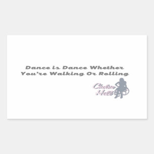 Sticker Rectangulaire La danse est un chevalet de rollettes de danse