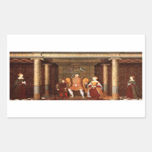 Sticker Rectangulaire La famille d'Henri VIII