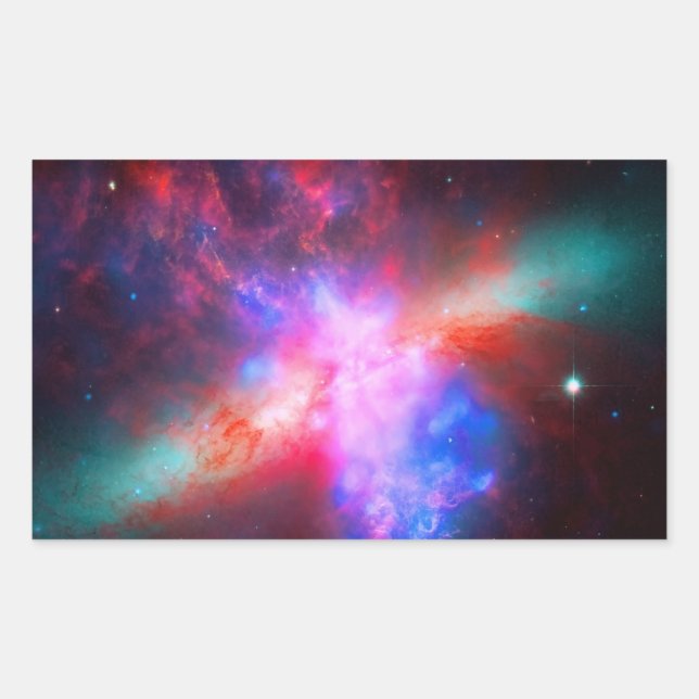 Sticker Rectangulaire La Galaxie Cigar Active - Messier 82 (Devant)