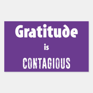 Sticker Rectangulaire La Gratitude Est Contagieuse