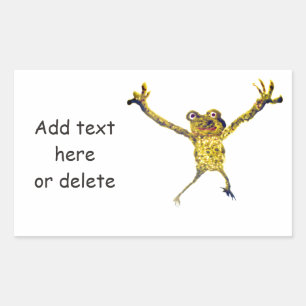 Sticker Rectangulaire La grenouille dansante bondissante animal amusant