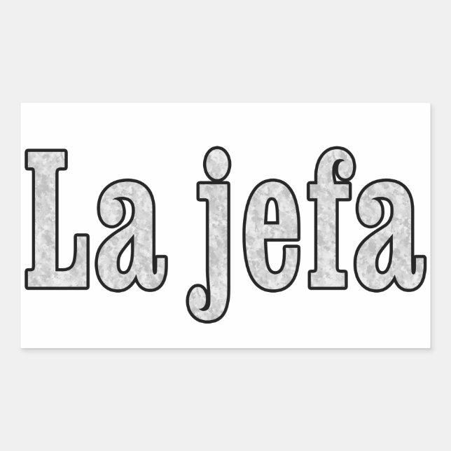 Sticker Rectangulaire La jefa est le patron (Devant)
