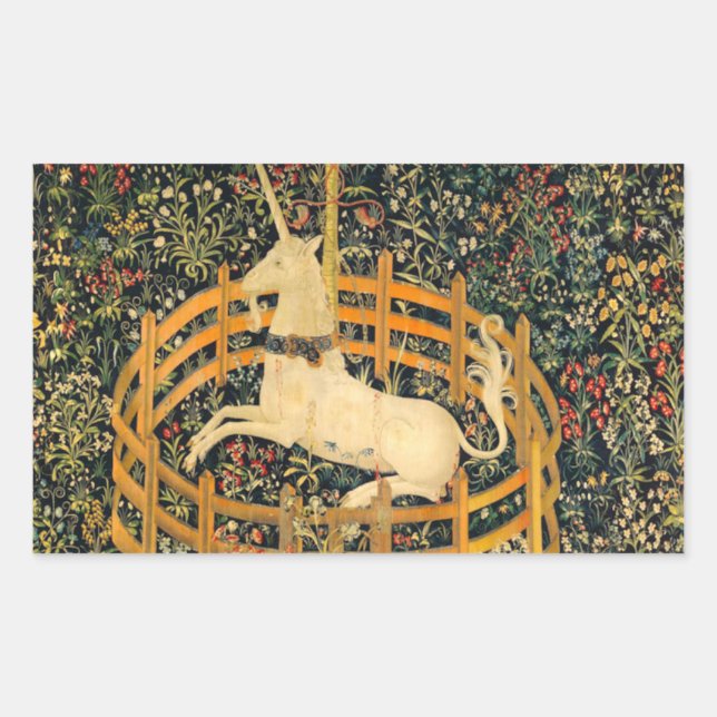 Sticker Rectangulaire La licorne en captivité (Devant)