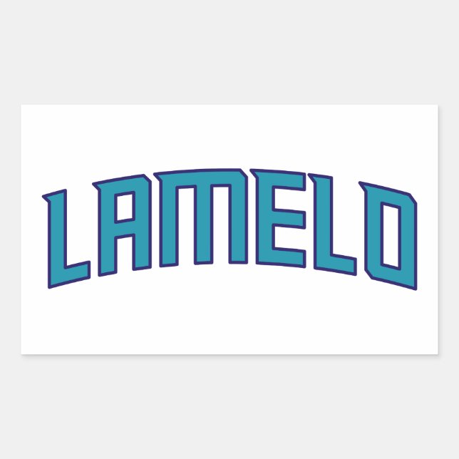 Sticker Rectangulaire La Melo Ball - Charlotte Basketball (Devant)