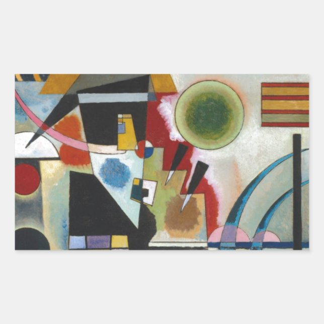 Sticker Rectangulaire La peinture Abstraite de Kandinsky (Devant)