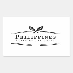 Sticker Rectangulaire La Perle des Philippines de l'Orient