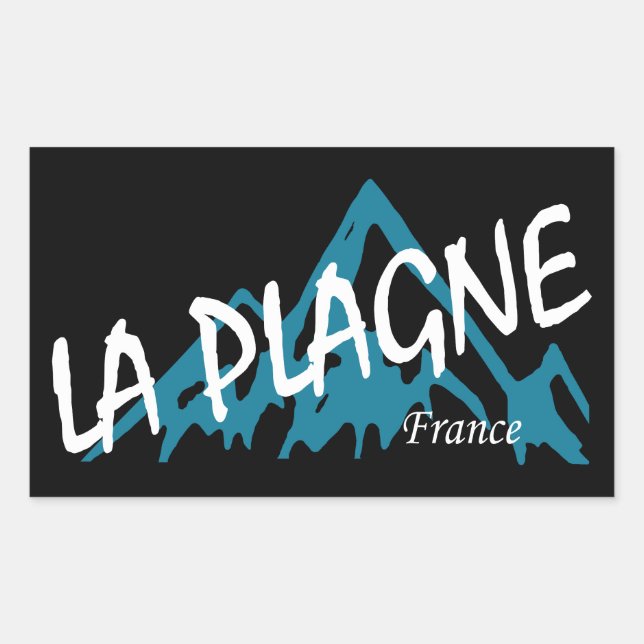 Sticker Rectangulaire La Plagne France Mountains (Devant)