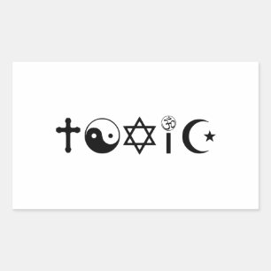 Sticker Rectangulaire La religion est un libre-penseur toxique