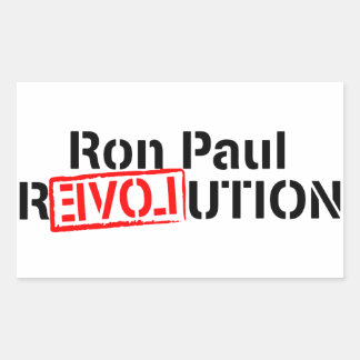 Sticker Rectangulaire La révolution Ron Paul se poursuit