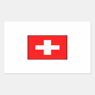 Sticker Rectangulaire La Suisse - drapeau suisse