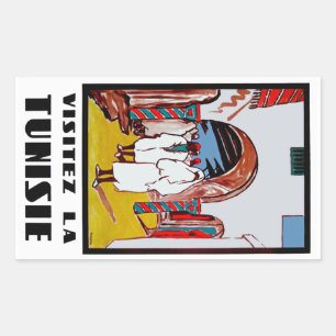 Sticker Rectangulaire La Tunisie de Visitez