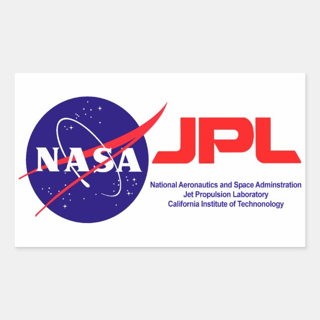 Sticker Rectangulaire Laboratoire de propulsion à jet (Devant)
