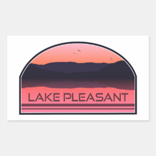 Sticker Rectangulaire Lac Agréable Arizona Red Sunrise
