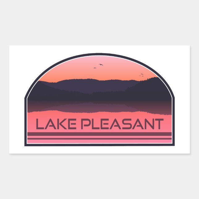 Sticker Rectangulaire Lac Agréable Arizona Red Sunrise (Devant)