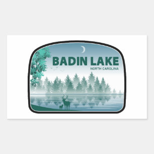 Sticker Rectangulaire Lac Badin Nord Carolina Deer