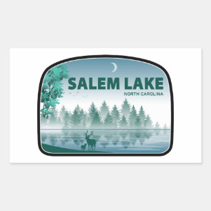 Sticker Rectangulaire Lac Salem Caroline du Nord Cerf