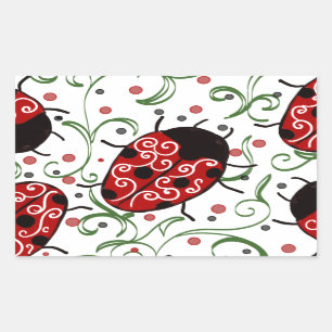 Sticker Rectangulaire Ladybug
